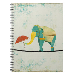 Goldwürdevolles Elefant-Notizbuch Notizblock