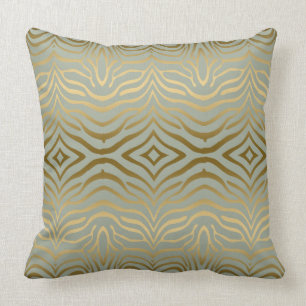 Goldzebrastreifen mit magerer Farbe Kissen