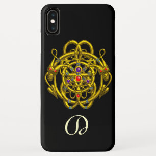 GOLDZELLTISCHE KNOTEN MIT ZWEI DRACHEN iPhone XS MAX HÜLLE