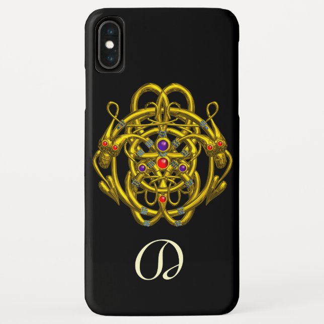 GOLDZELLTISCHE KNOTEN MIT ZWEI DRACHEN Case-Mate iPhone HÜLLE (Rückseite)