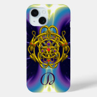 GOLDZELLTISCHE KNOTEN MIT ZWEI-DRAGONEN-MONOGRAMM