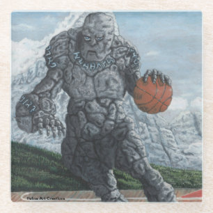 Golem Dribbling Basketball Fantasy Glass Untersetz Glasuntersetzer