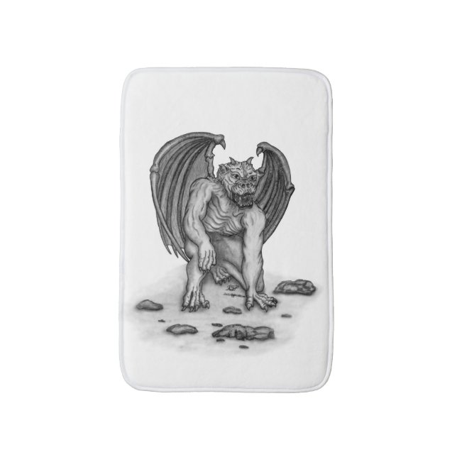 Golem Gargoyle Badematte (Vorderseite Vertikal)