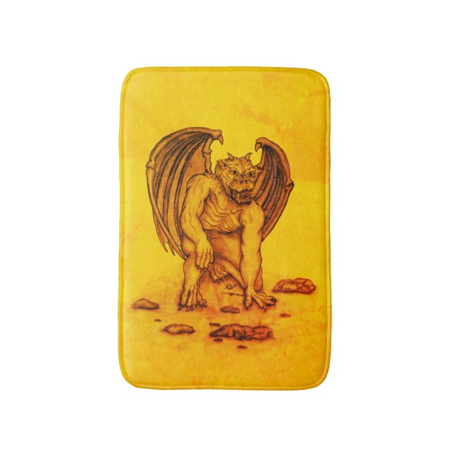 Golem Gargoyle Badematte (Vorderseite Vertikal)