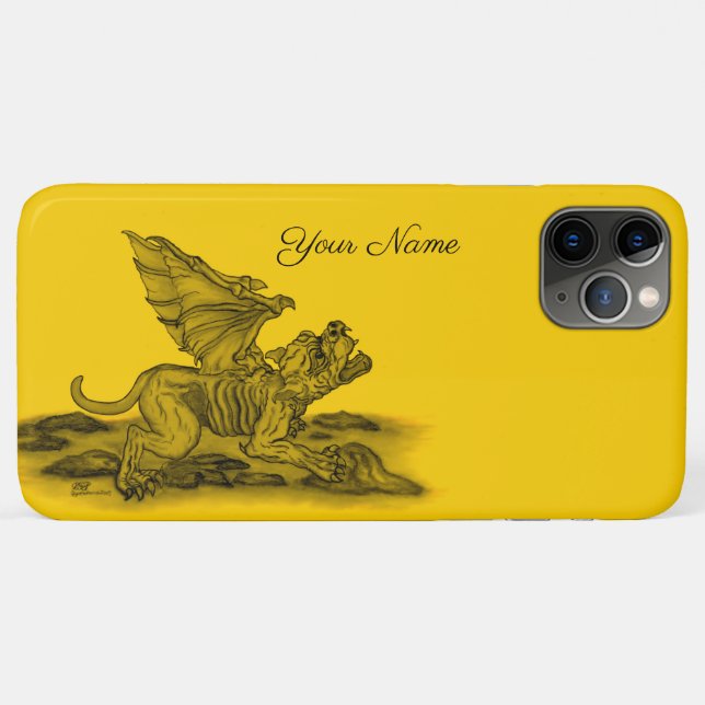 Golem Gargoyle Case-Mate iPhone Hülle (Rückseite (Horizontal))