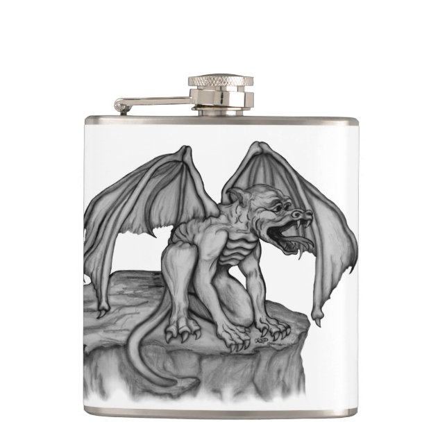 Golem Gargoyle Flachmann (Vorderseite)