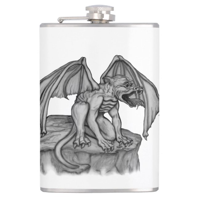 Golem Gargoyle Flachmann (Vorderseite)