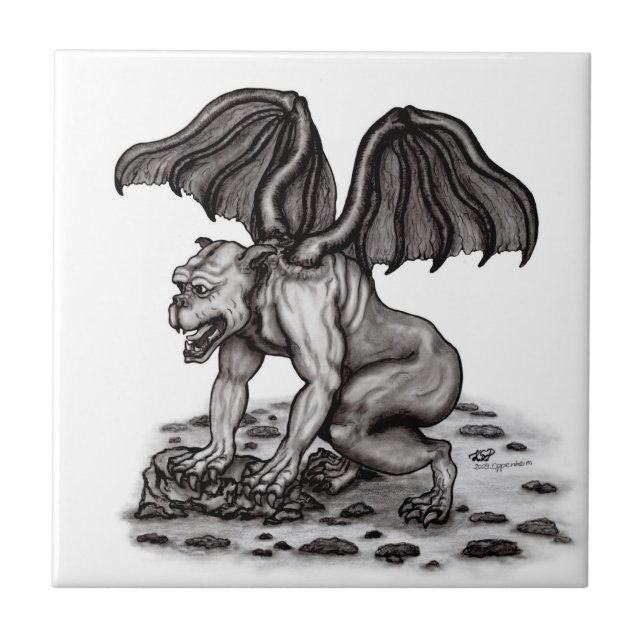 Golem Gargoyle Fliese (Vorderseite)