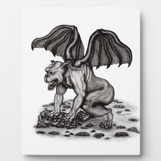 Golem Gargoyle Fotoplatte (Vorderseite)