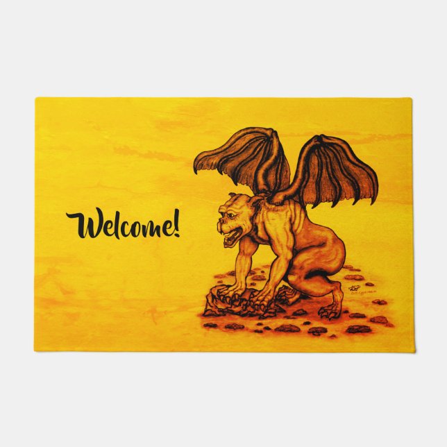 Golem Gargoyle Fußmatte (Vorderseite)