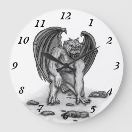 Golem Gargoyle Große Wanduhr