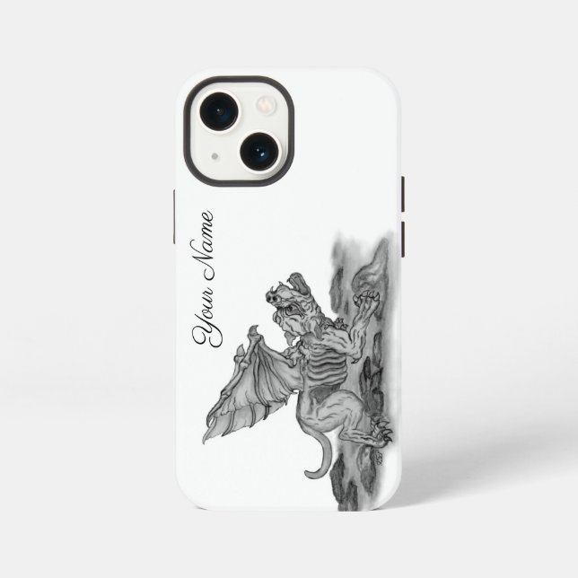 Golem Gargoyle iPhone 13 Mini Hülle (Rückseite)