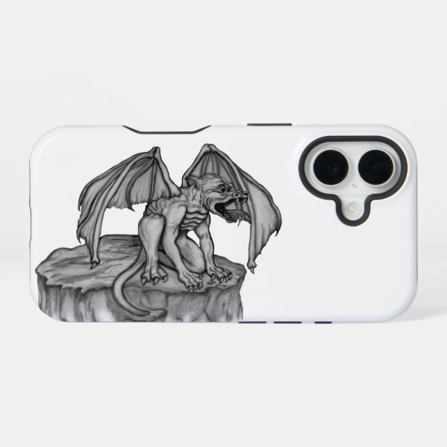 Golem Gargoyle iPhone 16 Hülle (Rückseite (Horizontal))