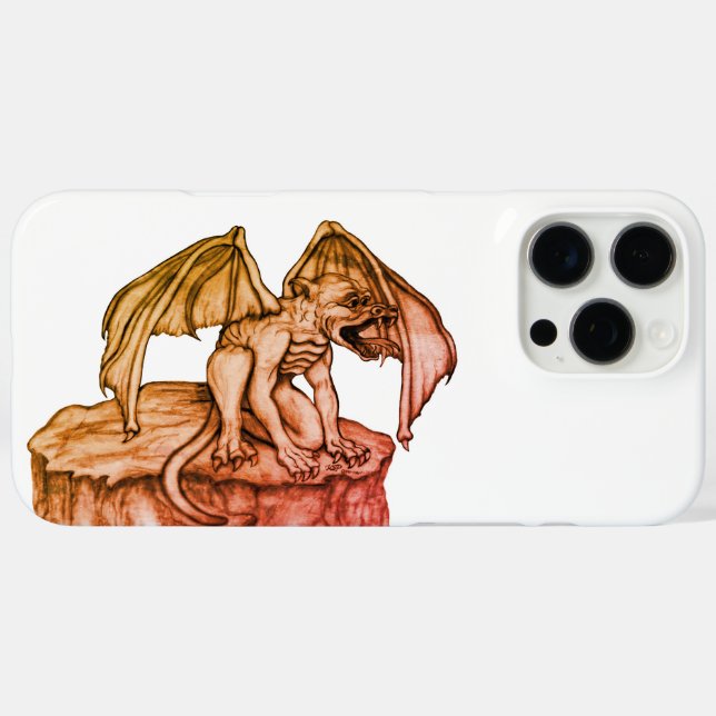 Golem Gargoyle iPhone 16 Pro Max Hülle (Rückseite (Horizontal))