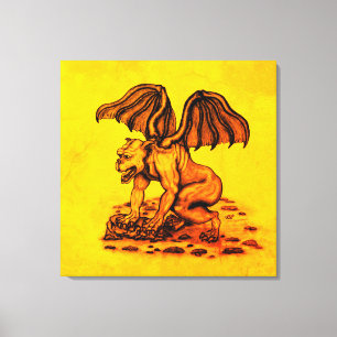 Golem Gargoyle Leinwanddruck