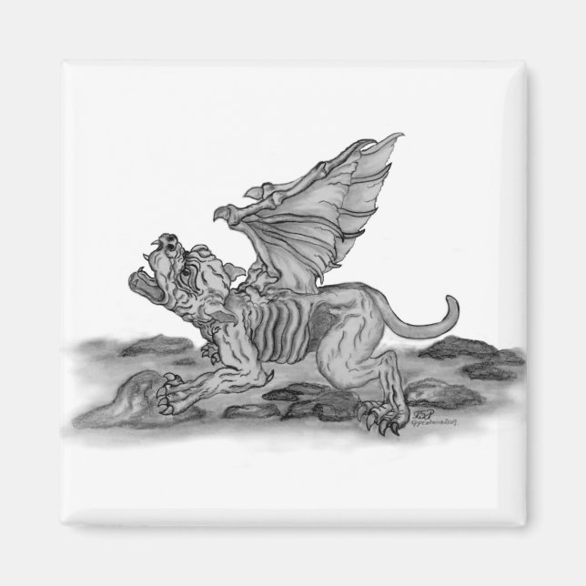 Golem Gargoyle Magnet (Vorne)