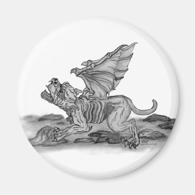 Golem Gargoyle Magnet (Vorne)