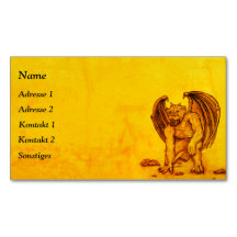 Golem Gargoyle Magnet Carte de visite