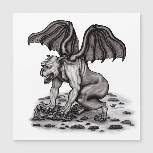 Golem Gargoyle Magnetkarte (Vorderseite)