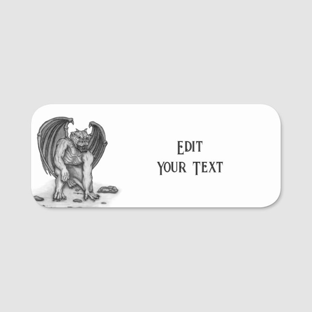 Golem Gargoyle Namensschild (Vorderseite)