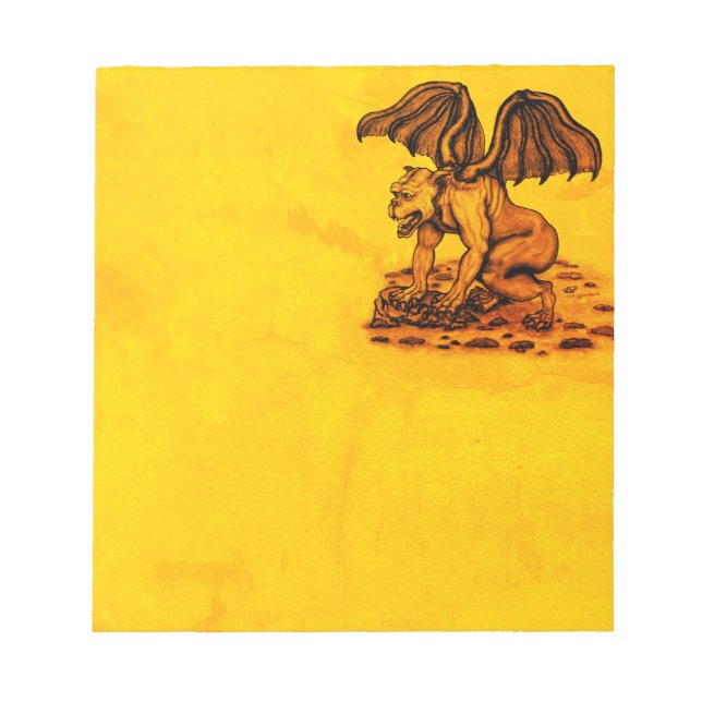 Golem Gargoyle Notizblock (Vorderseite)