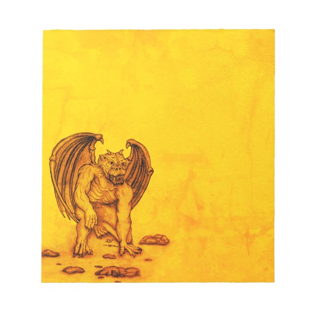 Golem Gargoyle Notizblock (Vorderseite)