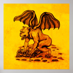 Golem Gargoyle Poster