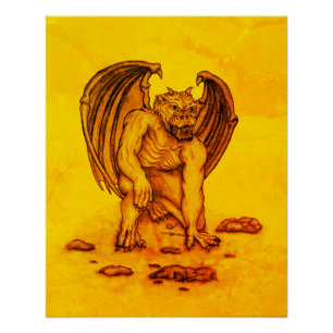 Golem Gargoyle Poster