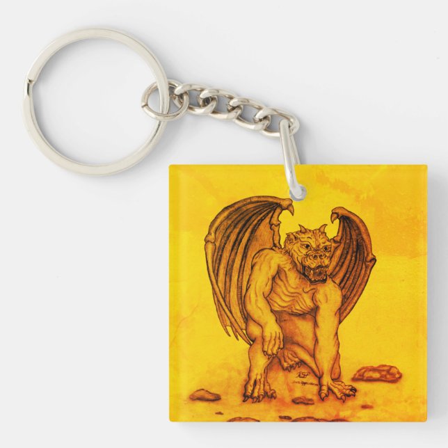 Golem Gargoyle Schlüsselanhänger (Vorderseite)