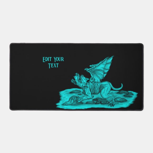 Golem Gargoyle Schreibtischunterlage (Vorderseite)