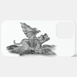Golem Gargoyle Schwarzweiß-Design Case-Mate iPhone Hülle