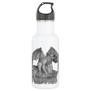 GOLEM - Gargoyle Schwarzweiß-Design Edelstahlflasche