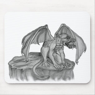 GOLEM - Gargoyle Schwarzweiß-Design Mousepad
