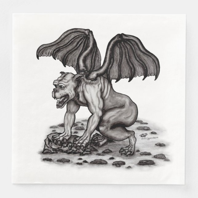 Golem Gargoyle Serviette (Vorderseite)