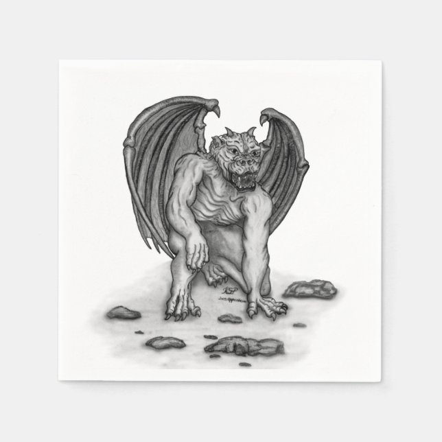 Golem Gargoyle Serviette (Vorderseite)