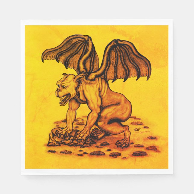 Golem Gargoyle Serviette (Vorderseite)
