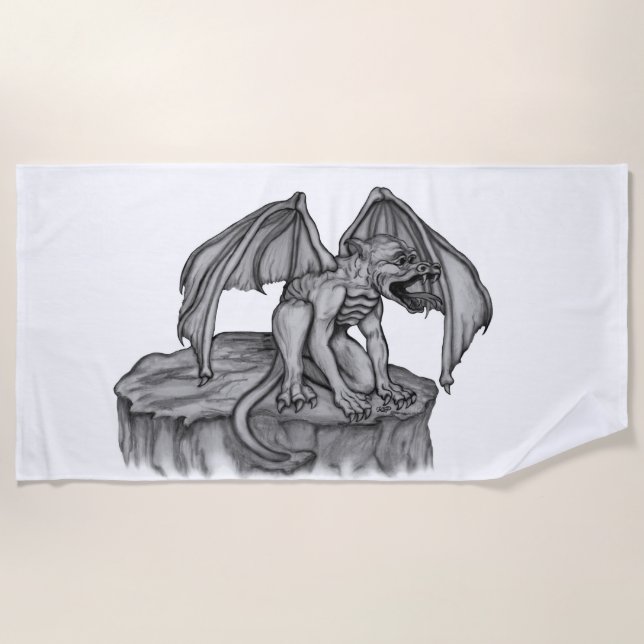 Golem Gargoyle Strandtuch (Vorderseite)