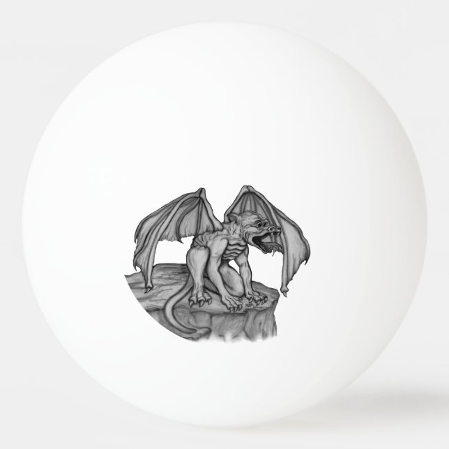 Golem Gargoyle Tischtennisball (Vorderseite)