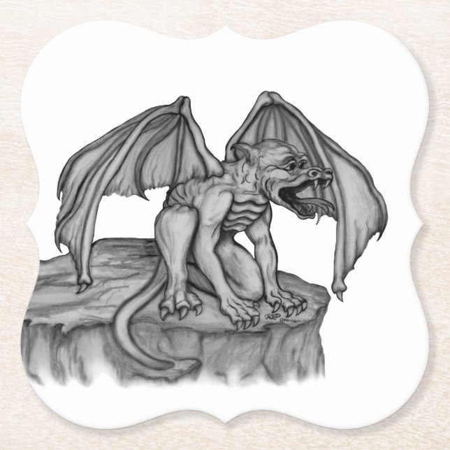 Golem Gargoyle Untersetzer (Vorderseite)
