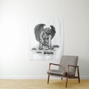 Golem Gargoyle Wandteppich