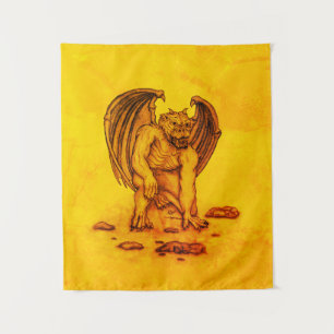 Golem Gargoyle Wandteppich