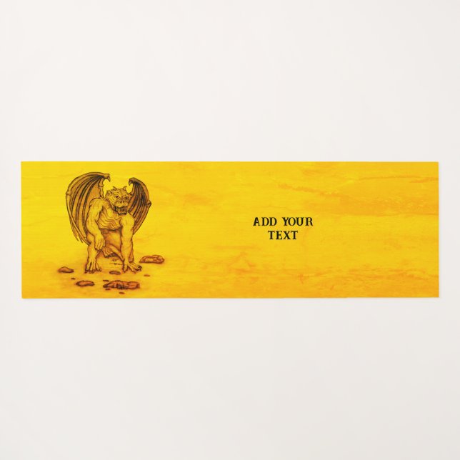 Golem Gargoyle Yogamatte (Rückseite (Horizontal))