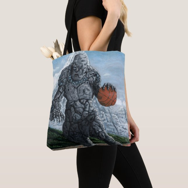 Golem Playing Basketball Sport Fantasy Tag Tasche (Von Nahem)