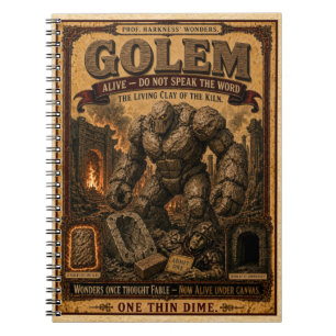 Golem, Vintage-Zirkus-Monster Notizblock