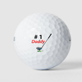 Golf # 1 Daddy Vathers Day Geburtstagsgeschenk Golfball