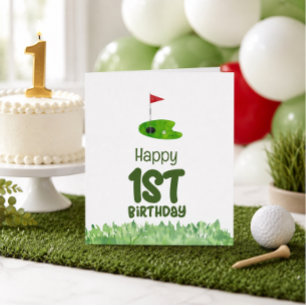 Golf 1. Geburtstag ein Jahr alter Golfer Karte