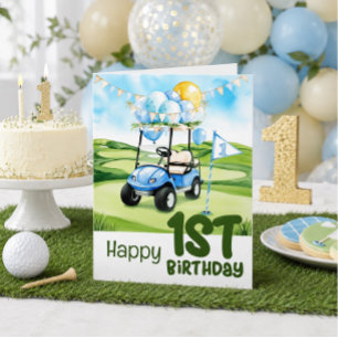 Golf 1. Geburtstag ein Jahr alter Golfer Karte