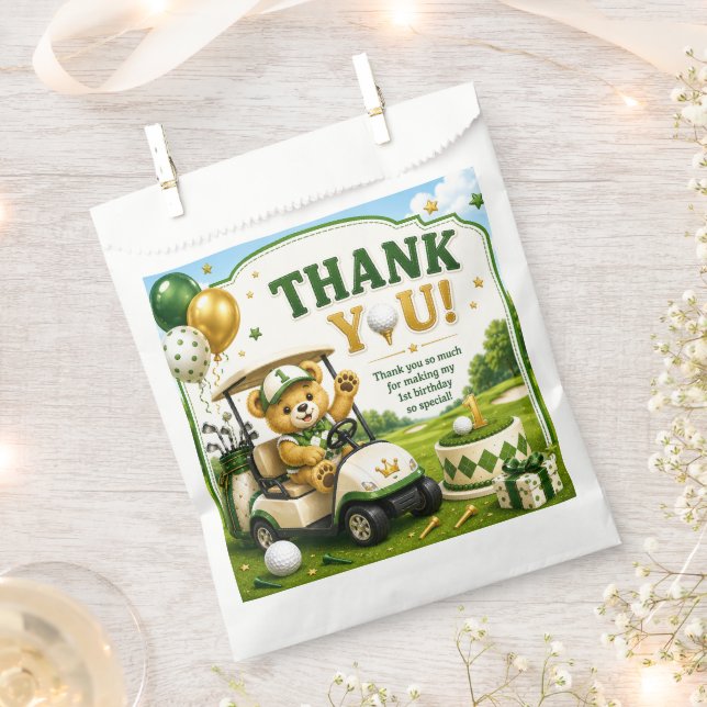 Golf 1. Geburtstag  Geschenktütchen (Ausgeschnitten)