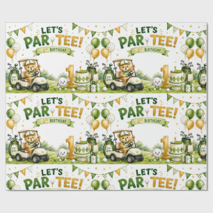 Golf 1. Geburtstag Lasst uns Par-Tee feiern Geschenkpapier