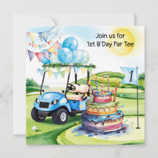 Golf 1. Party Einladung